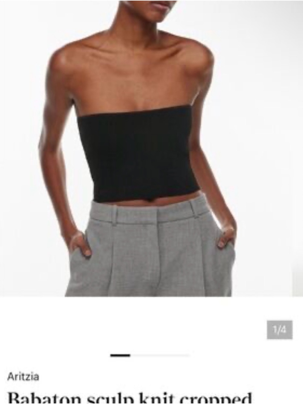 Babaton Ribbed Strapless Bustier - Picture 2 of 9